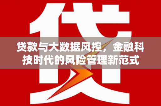 富川贷款与大数据风控，金融科技时代的风险管理新范式