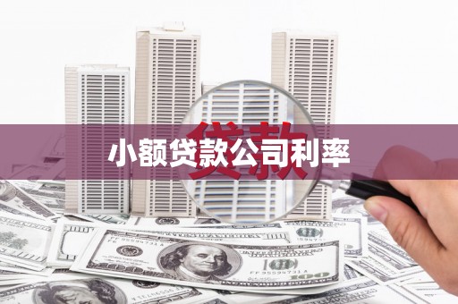 富川小额贷款公司利率