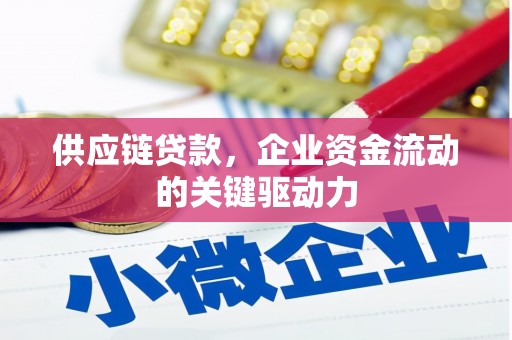 富川供应链贷款，企业资金流动的关键驱动力