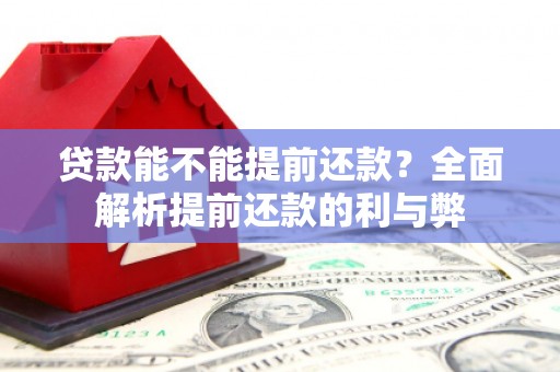 富川贷款能不能提前还款？全面解析提前还款的利与弊