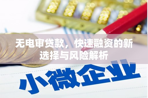 富川无电审贷款，快速融资的新选择与风险解析