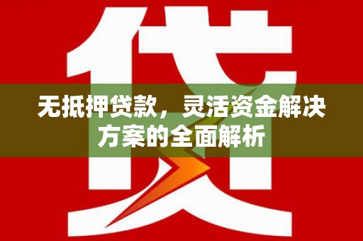 富川无抵押贷款，灵活资金解决方案的全面解析