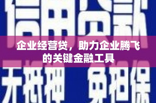 富川企业经营贷，助力企业腾飞的关键金融工具
