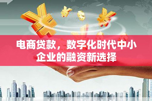 富川电商贷款，数字化时代中小企业的融资新选择