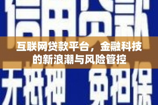 富川互联网贷款平台，金融科技的新浪潮与风险管控