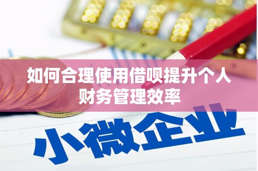 富川如何合理使用借呗提升个人财务管理效率