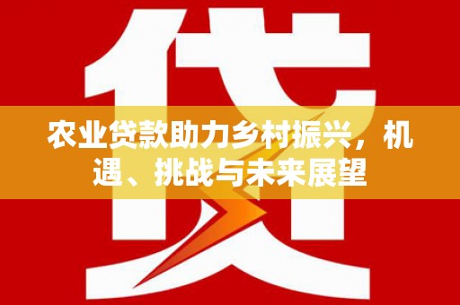 富川农业贷款助力乡村振兴，机遇、挑战与未来展望