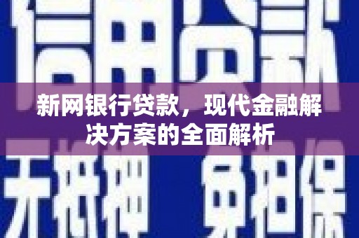 富川新网银行贷款，现代金融解决方案的全面解析