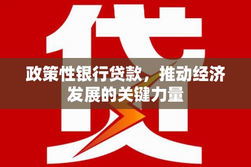 富川政策性银行贷款，推动经济发展的关键力量