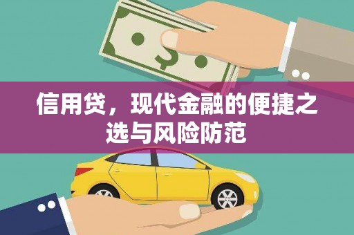 富川信用贷，现代金融的便捷之选与风险防范